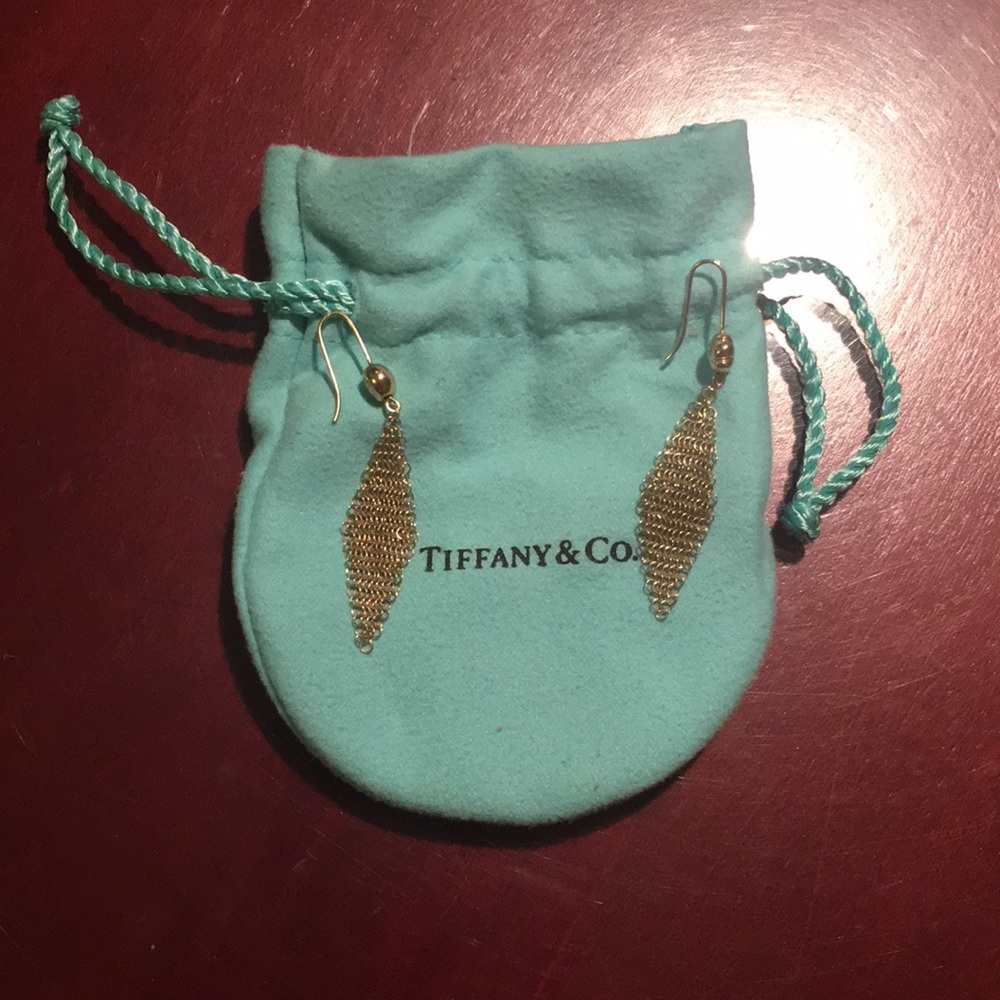 Tiffany Elsa Peretti 18k Gold Mini Mesh Earings